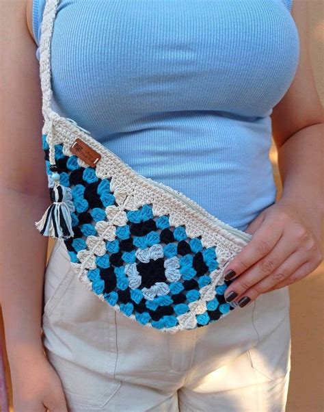 Crochet Bum Bag Granny Square Crossbody Bag Fanny Pack Etsy Bag