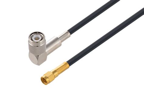 Tnc Male Right Angle To Sma Male Low Loss Cable Using Lmr 200 Coax