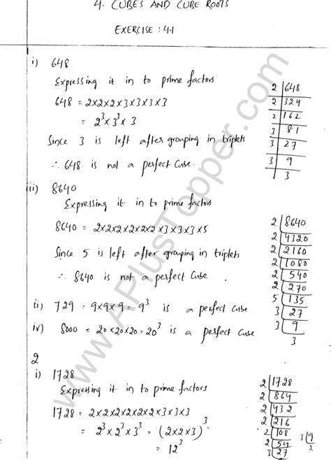 Ml Aggarwal Icse Solutions For Class Maths Chapter Cubes And Cube