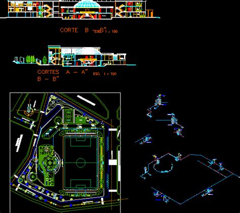 Sportive Center Dwg Section For Autocad • Designs Cad