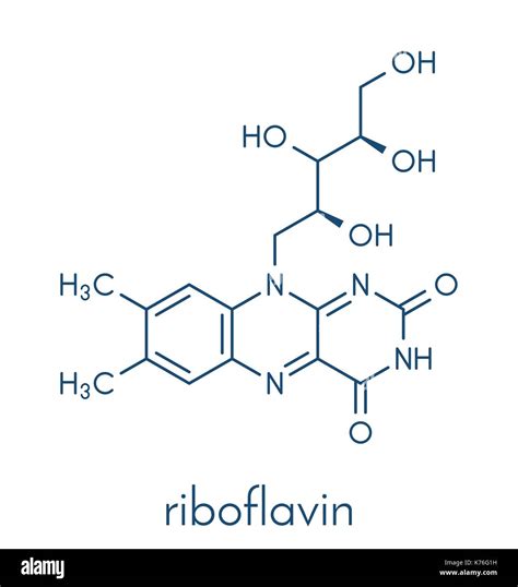 Vitamin B2 Riboflavin Molecule Skeletal Formula Stock Vector Image And Art Alamy