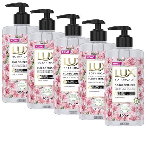 Kit 5 Sabonetes Líquido Lux Flor De Cerejeira Botanicals 500ml Shopee Brasil