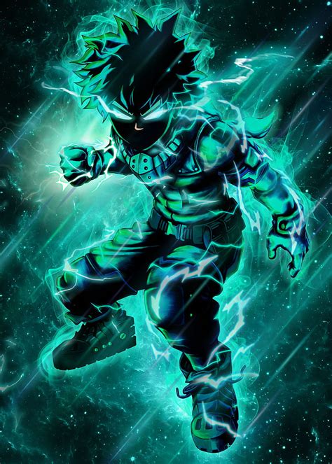 My Hero Academia (Midoriya Deku) Metal Poster. Personajes de anime, nes ...