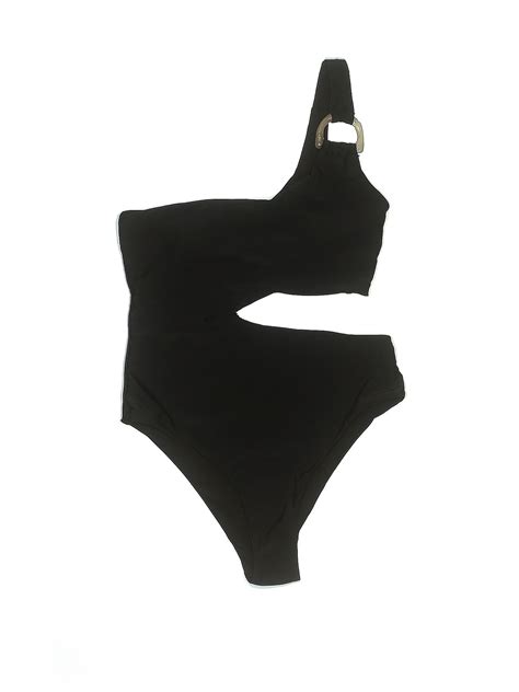 Unbranded Solid Black One Piece Swimsuit Size M 44 Off Thredup