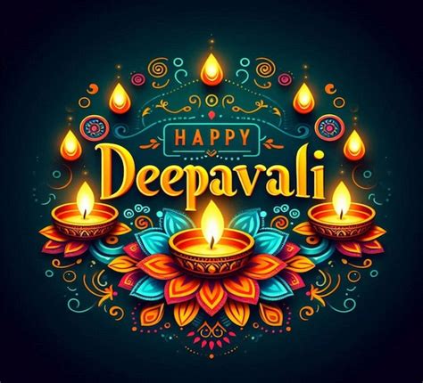 A beautiful illustration is made for Happy Deepavali or Happy Diwali ...