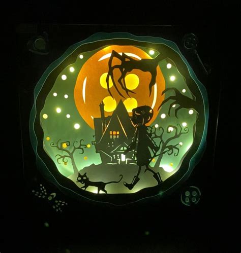 Coraline Halloween Inspired D Lighted Shadow Box Etsy