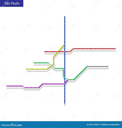 D Mapa Isom Trico Do Metr De S O Paulo Ilustra O Do Vetor