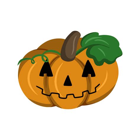 Festive character, Cute pumpkin smiling on Halloween in cartoon ...