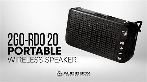 Audiobox 2go Rdo 20 Bluetooth Portable Speaker With Mic Solar Charging Youtube