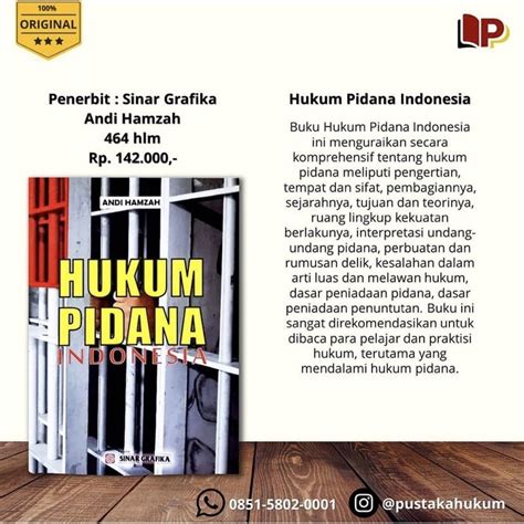 Jual Buku Hukum Pidana Indonesia Andi Hamzah Sinar Grafika