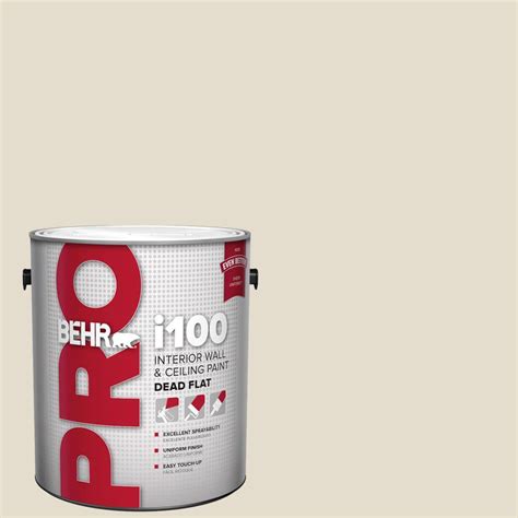 BEHR PRO 1 Gal MQ3 40 Varnished Ivory Dead Flat Interior Paint