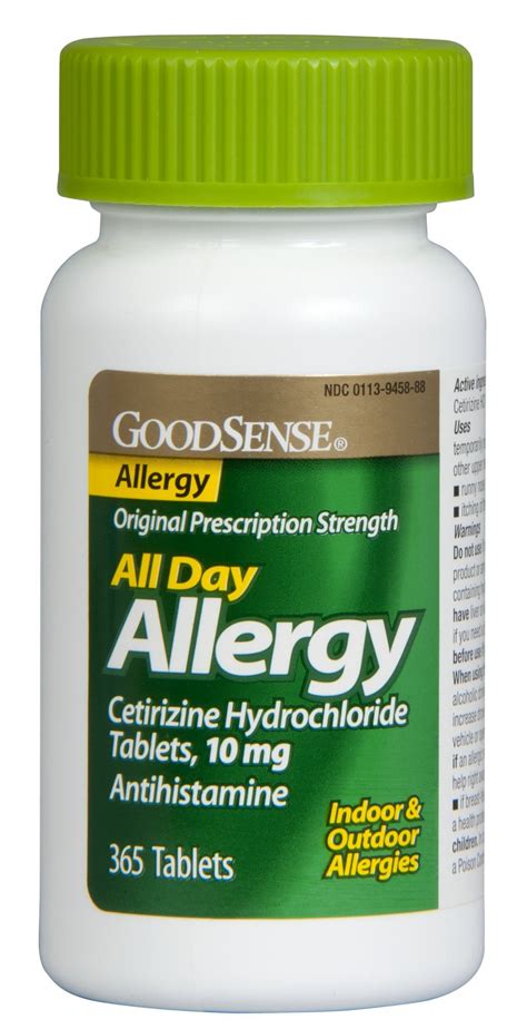 Galleon Goodsense All Day Allergy Cetirizine Hcl Tablets 10 Mg 365