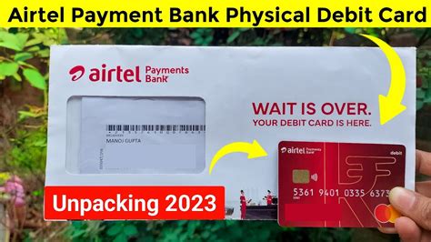 Airtel Payment Bank Physical Debit Card Unboxing Airtel Payment