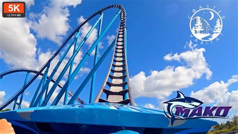 Mako Front Row On Ride POV 5K 60FPS UHD B M Hyper Coaster Airtime