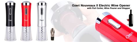 Ozeri.com : Ozeri Nouveaux II Electric Wine Opener with Foil Cutter, Wine Pourer and Stopper ...