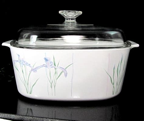 Corning Ware Shadow Iris L Dutch Oven Casserole Baking Dish