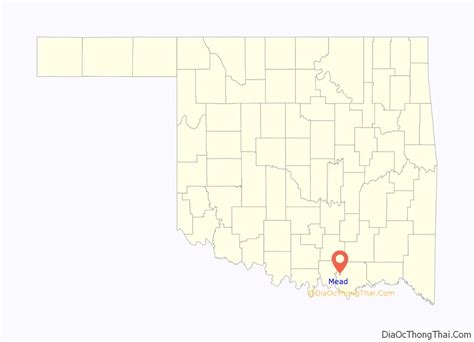 Map of Mead town, Oklahoma - Thong Thai Real