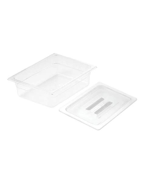 SOGA Gastronorm GN Pan 1 2 Food Tray Storage With Lid 150mm In Clear MYER