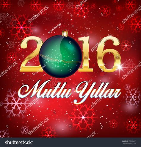 Happy New Year Turkish Mutlu Yillar Stock Vector Shutterstock