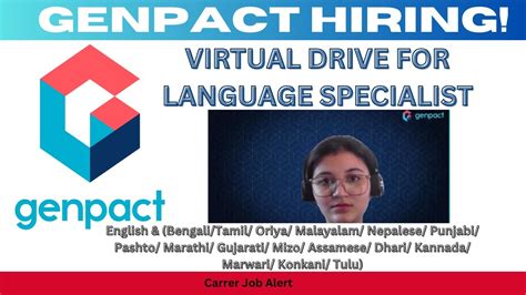 Genpact Mega Virtual Drive For Content Moderation Language Specialist