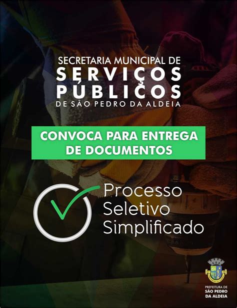 Secretaria De Servi Os P Blicos Convoca Candidatos Do Processo Seletivo