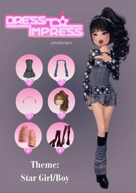 Dti Roblox Dress To Impress Dti Star Girl Theme In 2024 Star Girl Dress To Impress Impress