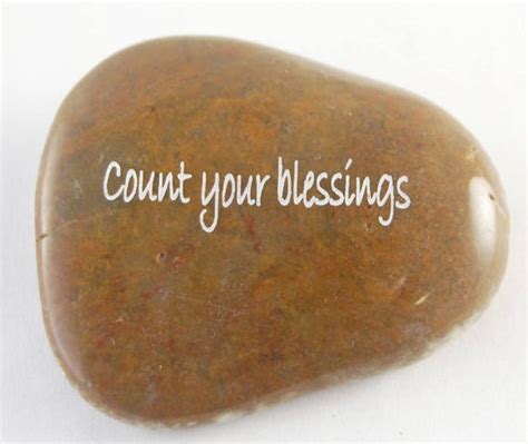 Count your blessings Engraved River Rock Inspirational Word | Etsy