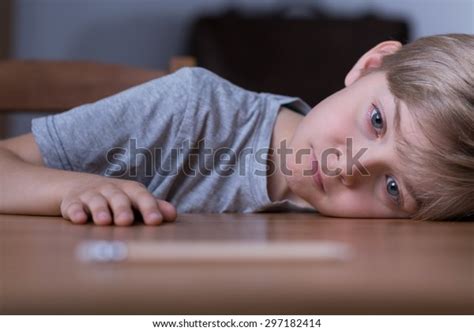 Portrait Sad Bored Boy Laying His Stock Photo 297182414 Shutterstock