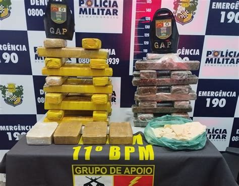 Sorriso PM Apreende Quase 50 Quilos De Maconha E Pasta Base Dentro De