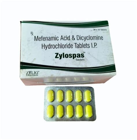 Mefenamic Acid Dicyclomine Hydrochloride Tablets Ip At Rs Stripe