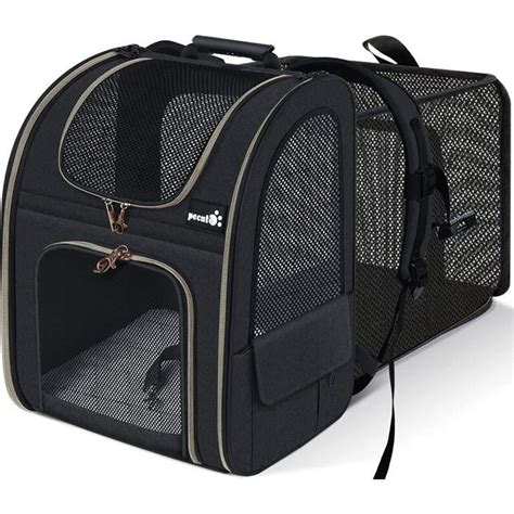 Pecute Sac Transport Chat Chiots Extensible Sac Dos Pour Chien Petit