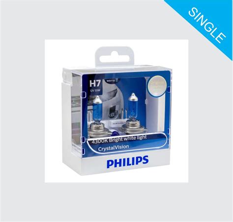 Philips H7 12972 Crystal Vision Car Headlight Bulb Warm White Single