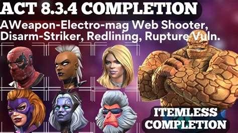 Act 834 Completion Weapon Electro Mag Web Shooter Disarm Striker Rupture Vulnerability