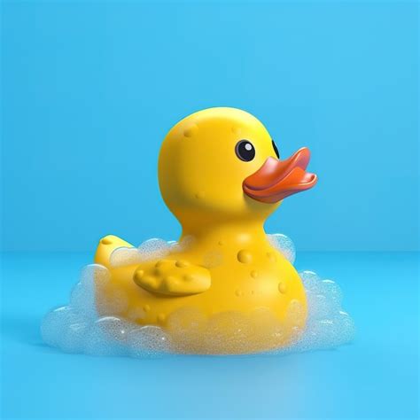 Premium Ai Image Rubber Swimming Duck