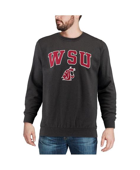 Colosseum Mens Washington State Cougars Arch And Logo Crew Neck