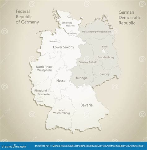 Map Of Former East And West Germany