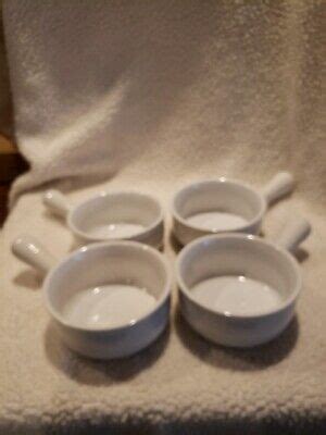 Le Tauci French Onion Soup Bowls With Handles White Ounce Set Of