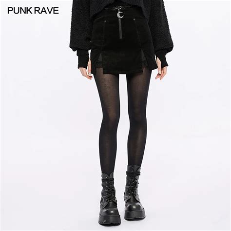 Punk Rave Women S Punk Rock Style Splits A Line Short Skirt Gothic Lace