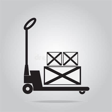 Hand Pallet Jack Lift Icon Hand Pallet Truck Icon Stock Vector