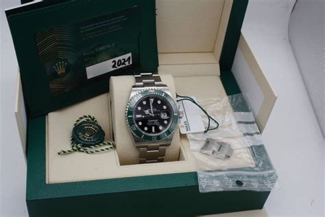 Rolex Submariner Date Mm Stainless Steel Black Dial Green