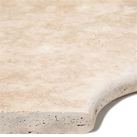 Margelle Angle Rentrant Pierre Naturelle Travertin Beige Light 1er