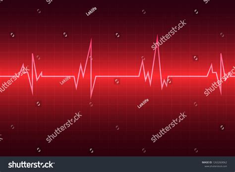 Blue Heart Pulse Monitor Signal Heart Stock Vector Royalty Free 1263269062 Shutterstock