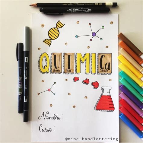 Portada de química Portadas Bullet journal doodles Bullet