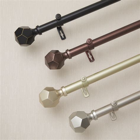 Faceted Collection - Adjustable Curtain Rods | Selectblinds.com