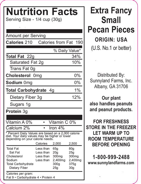 Bulk Pecan Pieces - Small - Free Shipping - Sunnyland Farms