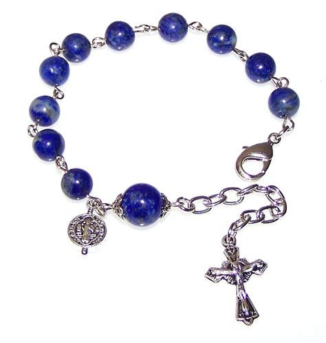 Lapis Beaded Rosary Bracelet Making Kit