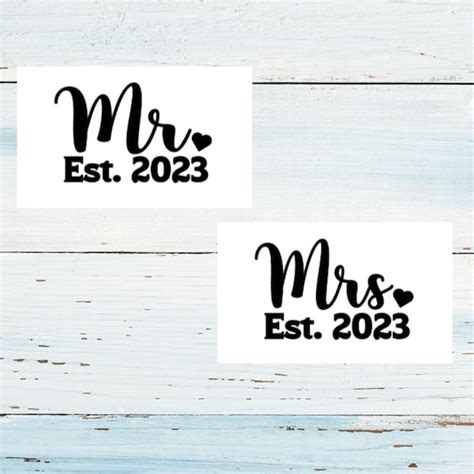 Mr And Mrs Decal Etsy