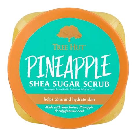 Tree Hut Pineapple Shea Sugar Exfoliating Hydrating Body Scrub 18 Oz