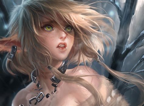 Res 1920x1409 Elves Dark Blonde Glance Fantasy Girls Elf Wallpaper