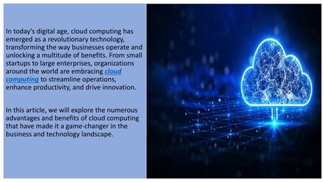 Ppt The Advantages And Benefits Of Cloud Computing Revolutionizing